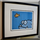 A11. Big Fish, Little Fish limited edition signed serigraph by Ed Heck 23” x 26” - $175